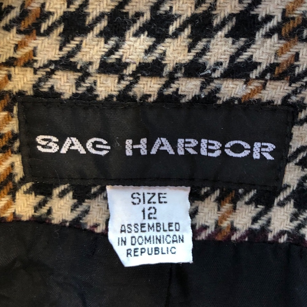 Vintage Houndstooth One-Button Boxy-Fit Sag Harbor Blazer (12) - Picture 5 of 16